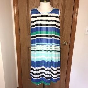 NWT Calvin Klein striped chiffon dress